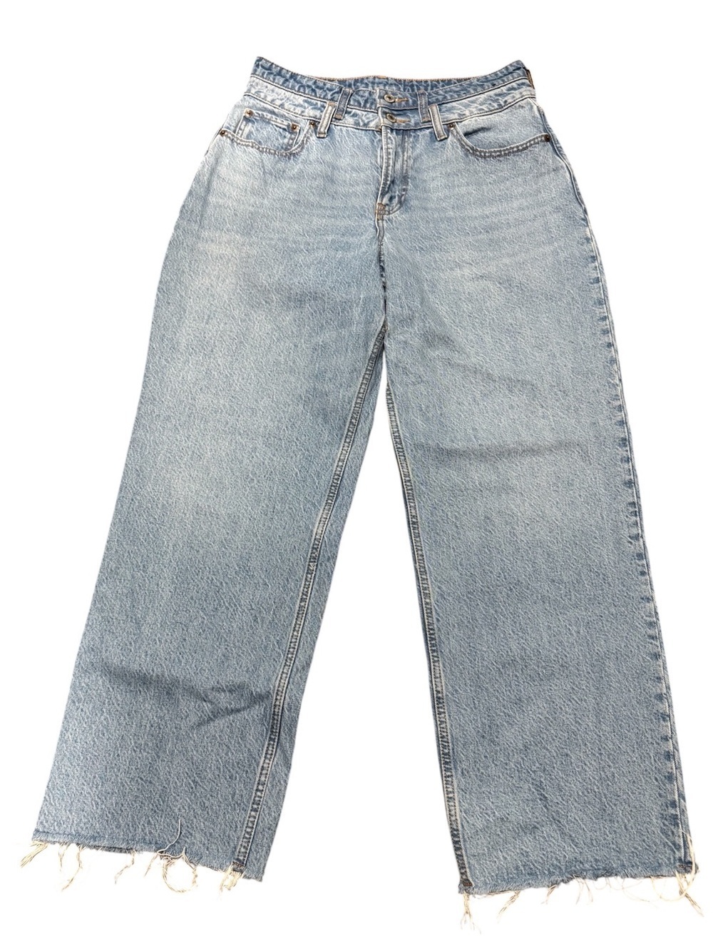Abercrombie & Fitch The Loose High Rise Light Wash Straight Leg Jeans Size 29 8S